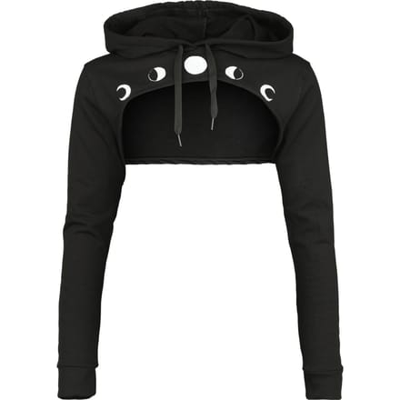Outer Vision - Gothic Trui met capuchon - Doris - S tot 4XL - voor Vrouwen - zwart