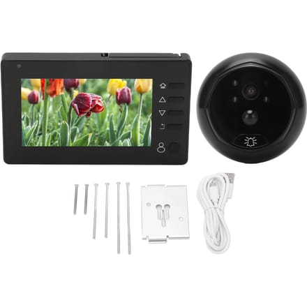 Digitale Deurspion Videodeurbel Camera 4.3in Binnenmonitor PIR Bewegingsdetectie Nacht