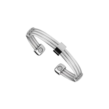 Magneet Armband Trio Cable Stainless-Silver - L