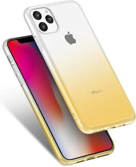 Apple Iphone 11 Pro Back Cover Telefoonhoesje | Wit En Geel | Tpu Hoesje