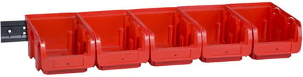 Allit Magazijnbak Opbergbak Profiplus Rood 75x512x165mm - 5 Stuks