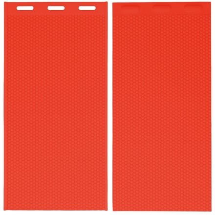 2 STUKS 5,4 mm Wasmel Fundamentvellen Pers Embosser Machine Handmatig Siliconen Wasmel Vorm DIY rood
