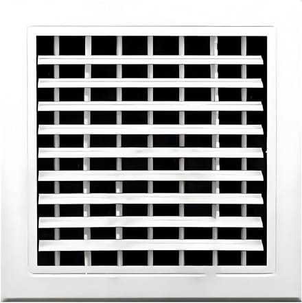 Ventilatierooster Aluminium - Lucht Uitlaat - Ventilatie Verbeteren - Verstelbaar Ontwerp - 60x60 cm - Wit