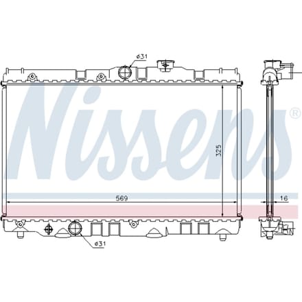 Radiator, motorkoeling NISSENS 64741
