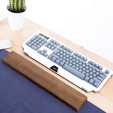 Polssteun Mat - Muismat Ondersteuning - Comfortabel Werken - Ergonomisch Ontwerp - 36x8x1.8cm - Natuurlijk