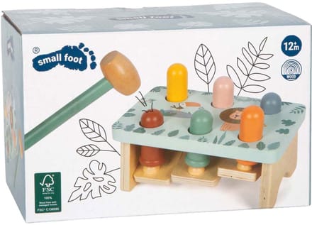 Small Foot - Wooden Hammer Bench Game Safari FSC
