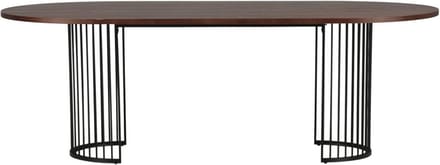 Svea - Zaru deens ovale eettafel - 220 x 110 cm - walnoot