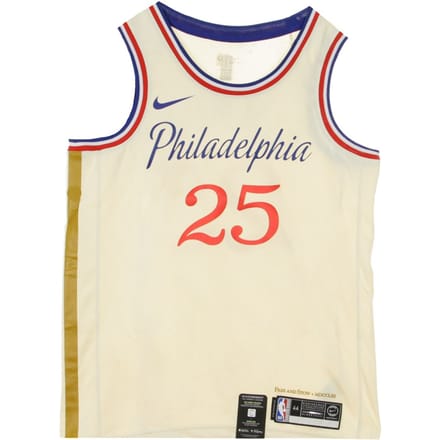 Basketbaltanktop voor heren Nba Swingman Jersey City Edition nr. 25 Ben Simmons Phi76e