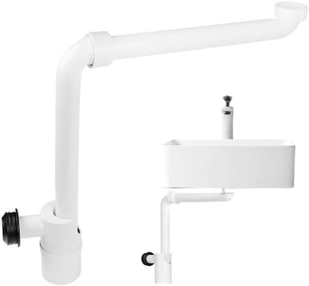 Ruimtebesparende sifon 1 1/4 inch voor wastafel met 360° instelbare geurafsluiter