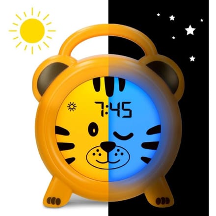 Alecto BC100TIGER - Slaaptrainer voor kinderen - Kinderwekker met Nachtlamp - Tiger