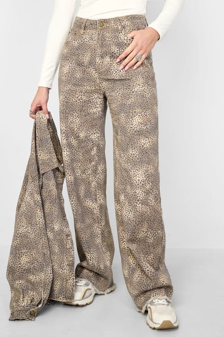 Comfortabele Dames Denim 'Cowgirl & Loving Leopard' Jeans - Maat S