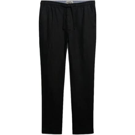 Superdry Merchant Linnen Broek Black Grootte: L