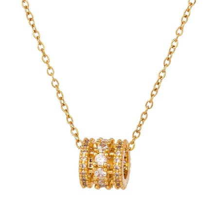 Ketting dames- ketting met hanger - sieraden goud 18 karaat plated