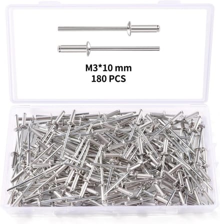 180 Stuks Dome Blind Klinknagels M3x10 mm voor Bevestiging en Constructie