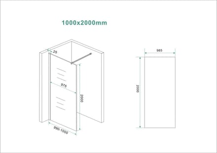 Wiesbaden Slim glasplaat 1000 x 2000 x 8 mm nano vintage brons glas