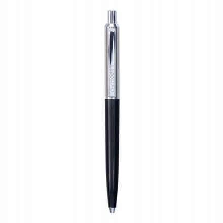 Q-Connect Prestige Automatic Pen 0.7mm Blauwe Inkt Zwart/Zilver