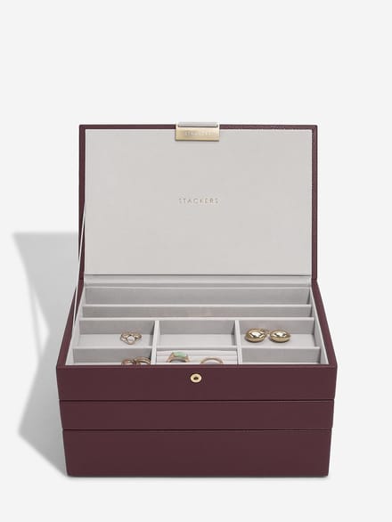 STACKERS BORDEAUX - Sieradendoos - Juwelendoos - Sieradenhouder - Sieraden Organizer