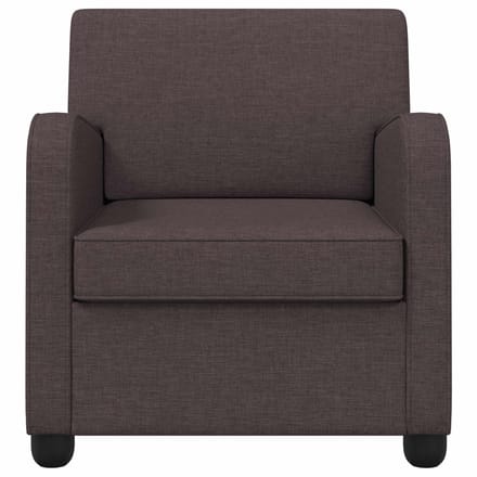 vidaXL - Fauteuil - Donkerbruin - Stof