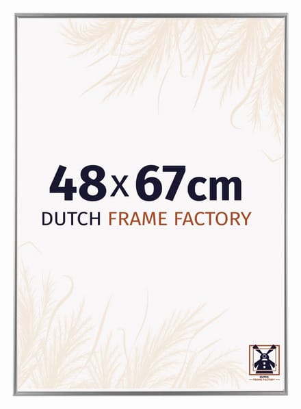 Fotolijst 48x67 cm - Kunststof - Zilver Hoogglans - Easy
