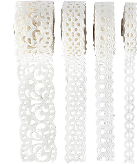 Paper Lace Borders, B: 8-23 mm, wit, 4x2 m/ 1 doos
