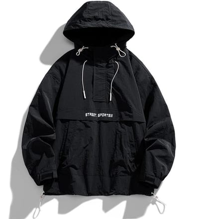 Nieuwe Buitenjas Halfopen Hals Jas Heren Overjas L black