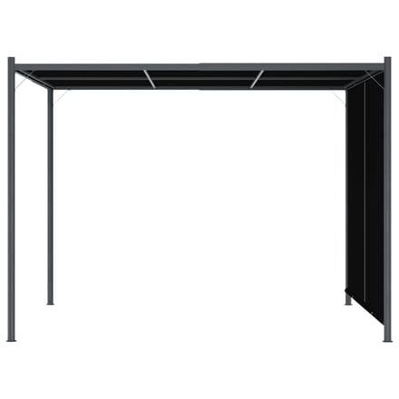 vidaXL - Pergola - met - uittrekbaar - dak - 3x3 - m - antraciet
