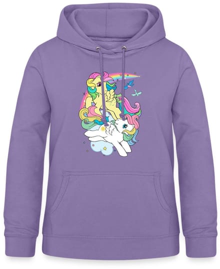 My Little Pony Retro Pony's Met Gekleurde Manen Hoodie Dames
