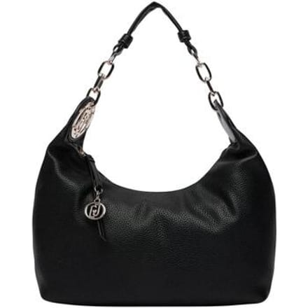 LIU JO schoudertas Faiza ECS Hobo Bag Nero / Steel zwart