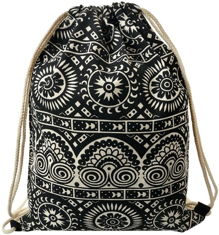 Clayre & Eef Rugzak 34x43 cm Zwart Synthetisch
