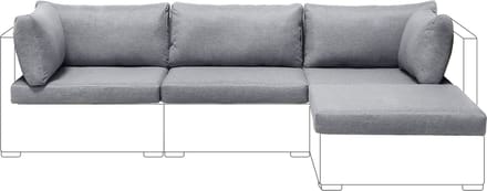 SANO II - Tuinkussenhoezen set - Lichtgrijs - Polyester