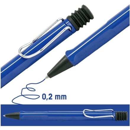 Lamy balpen, model safari blue met een medium penpunt