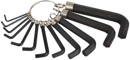 AGTECH GRANIT Parts Germany - Inbussleutels - 12 Delig - 2-14 mm - Zwart