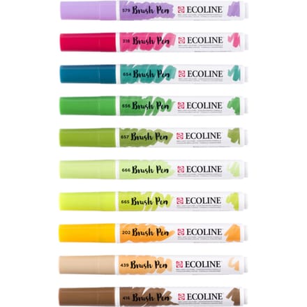 Brushpen Talens Ecoline set à 10 stuks botanisch