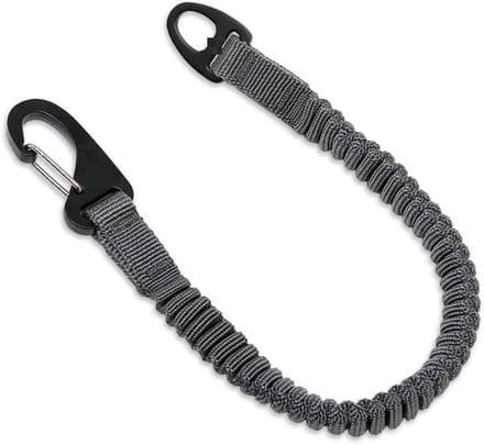 Korte Hondenriem - Nylon Riem - Hondentraining - Elastische Bungee Buffer - 37cm-60cm - Grijs