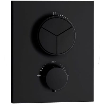 Herzbach DEEP BLACK concealed thermostat PUSH square 23.803055.2.12