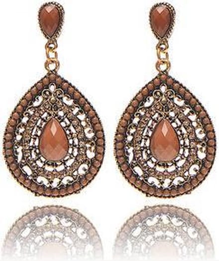 Oorbellen - Vintage - Bohemian Style - Bruin
