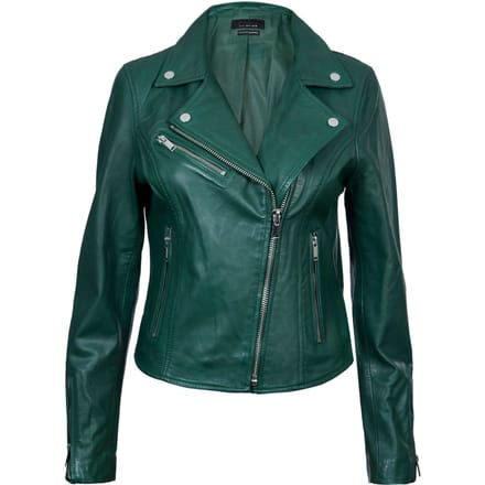 Dames klassiek leren Brando bikerjack-Loughton