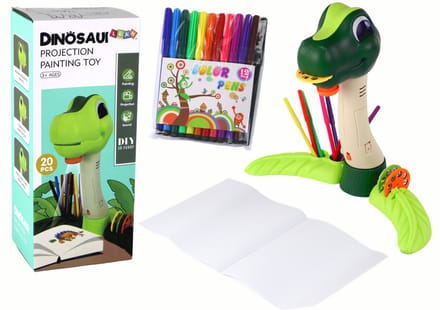 Dinosaurus Projector Dia's Leren Tekenen - 24 Afbeeldingen - Tekentafel Inclusief Stiften