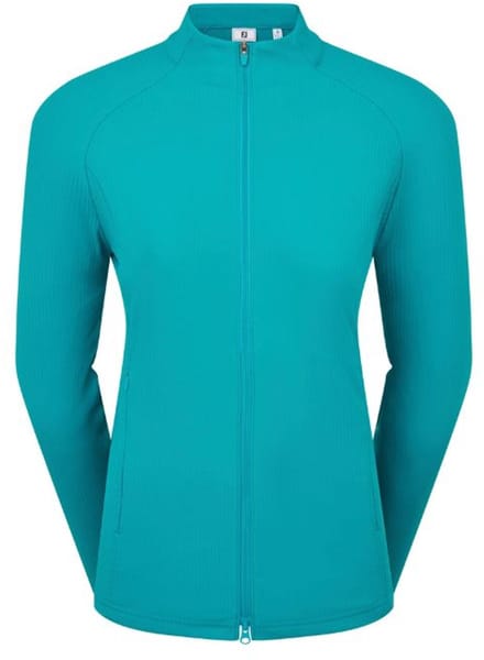 Footjoy Full Zipp Rib Midlayer Dames Turquiose