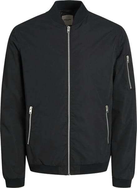 Jack & Jones - Heren Jas zomer Mash Bomber - Zwart - Maat M