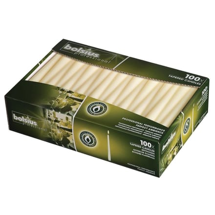 Bolsius Professional - Horeca gotische kaars - 100 stuks per verpakking - Ivoor
