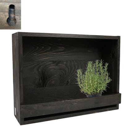 Esschert Design plantenrek zwart hout, 39 cm.