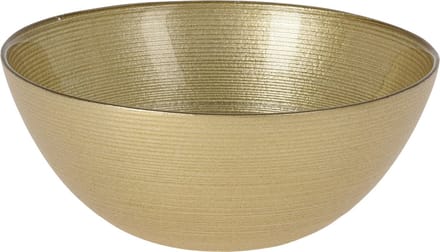 Excellent Houseware Kommetjes/serveer schaaltjes - Athene - glas - D15 x H6 cm - goud - Stapelbaar
