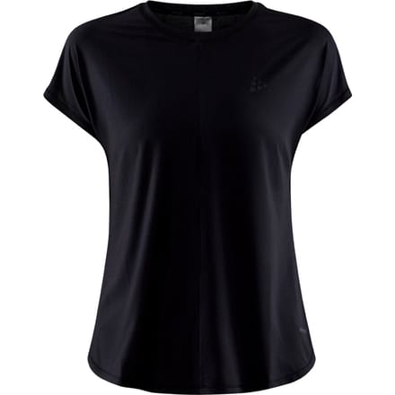 Craft Maat M Core Charge Rib Tee Dames - sportshirts - zwart - Vrouwen