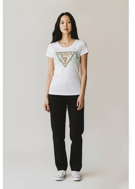 T-shirt met bloemen voor dames Guess