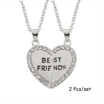 Ketting Best Friends zilver - 2 stuks - BFF - Best Friends - Collier