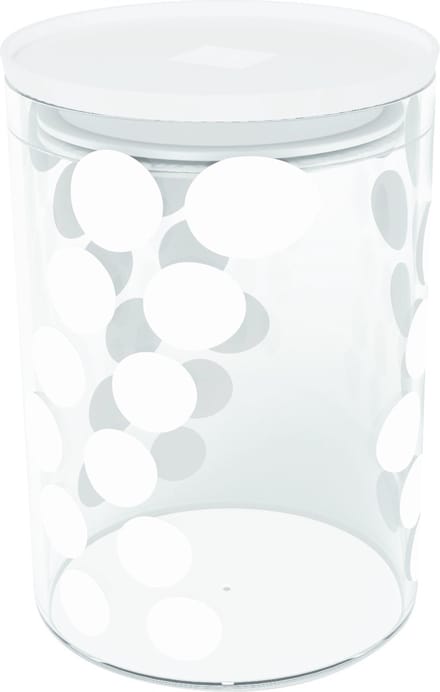 Zak!Designs - Dot Dot Voorraadpot 900 ml - Glas - Wit
