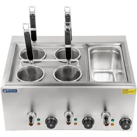 Royal Catering Pastakoker met 4 zeefmanden en 1/3 GN-Container 10010234