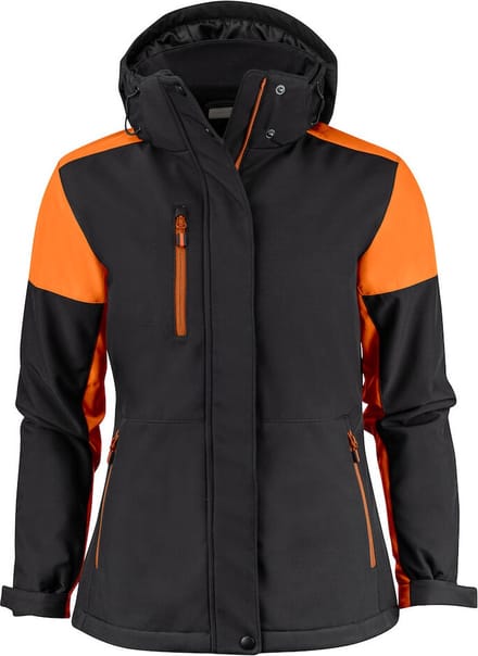 Printer PRIME PADDED SOFTSHELL PRIME LADY 2261072 - Zwart/Oranje - S