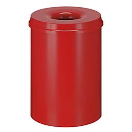 Afvalverzamelaar 50 l, zelfblussend, romp rood/deksel rood